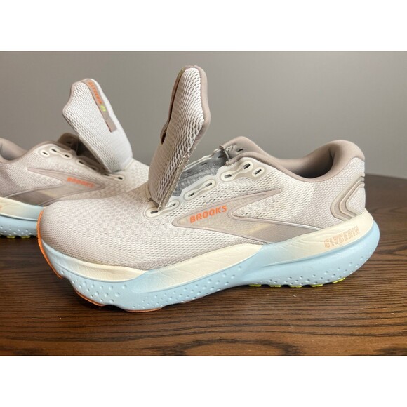 Brooks Glycerin 21 Women's Running Shoes Light Grey Orange Blue Wide Size 10 - Picture 2 of 9